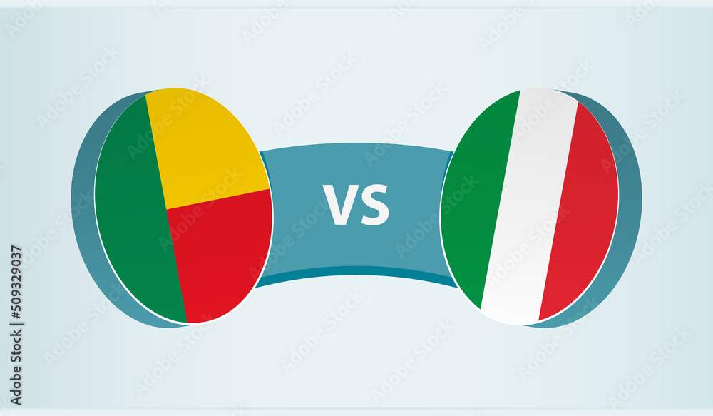 Benin versus Italy, team sports competition concept. Benin versus Italy, team sports competition concept.