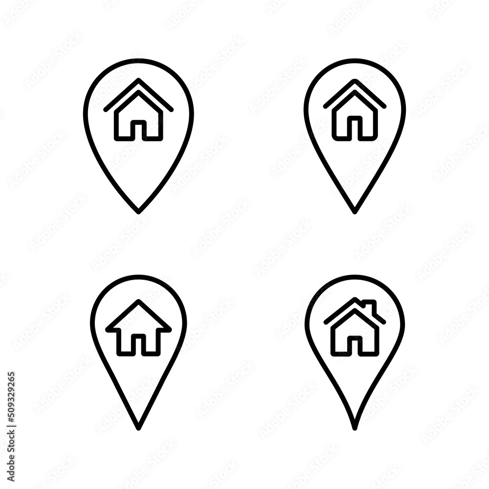 Address icon vector. home location sign and symbol. pinpoint Address icon vector. home location sign and symbol. pinpoint