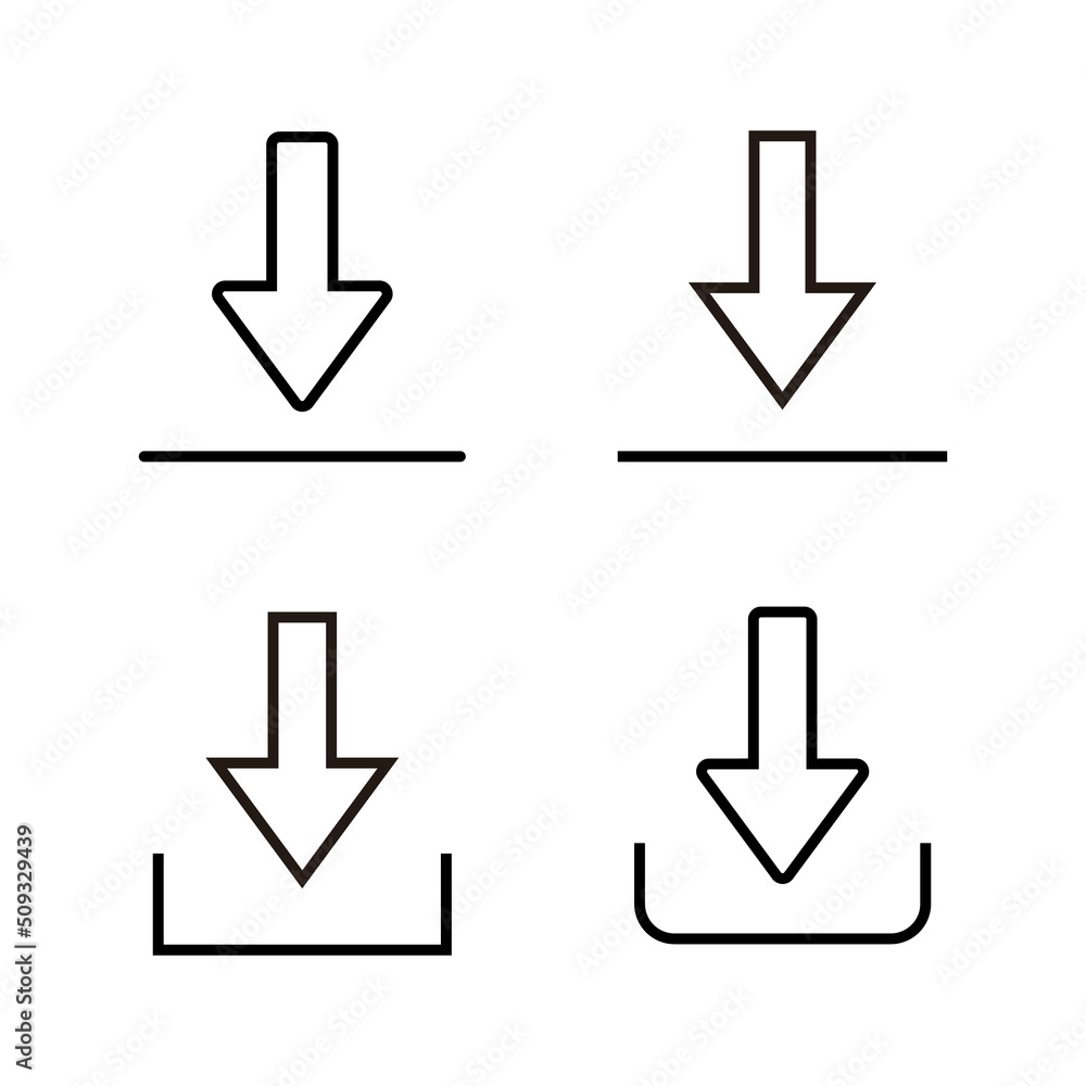 Download icon vector. Download sign and symbol Download icon vector. Download sign and symbol