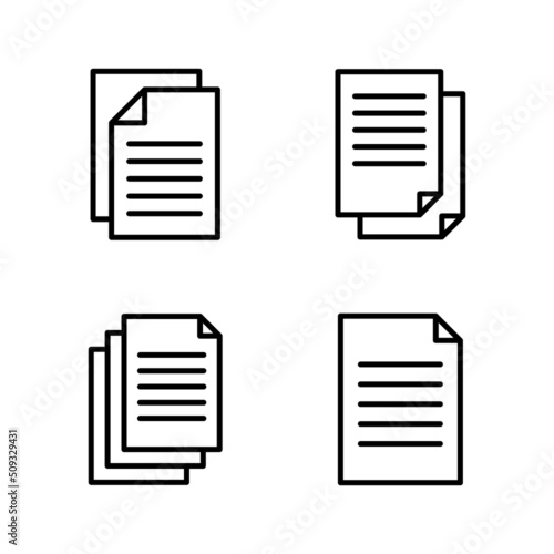 Document icon vector. Paper sign and symbol. File Icon © avaicon