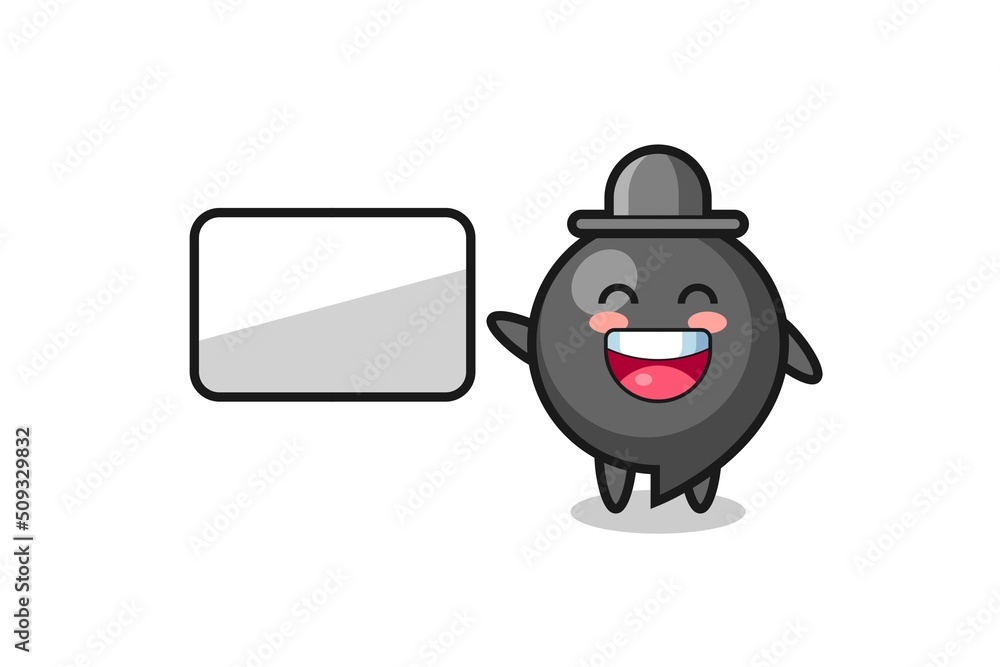 comma symbol cartoon illustration doing a presentation comma symbol cartoon illustration doing a presentation