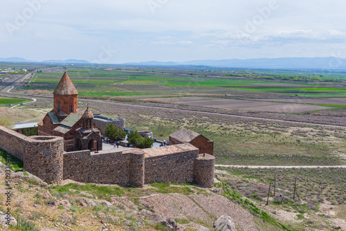 Beautiful view of the historic Khor Virap Monastery near Yerevan. Armenia