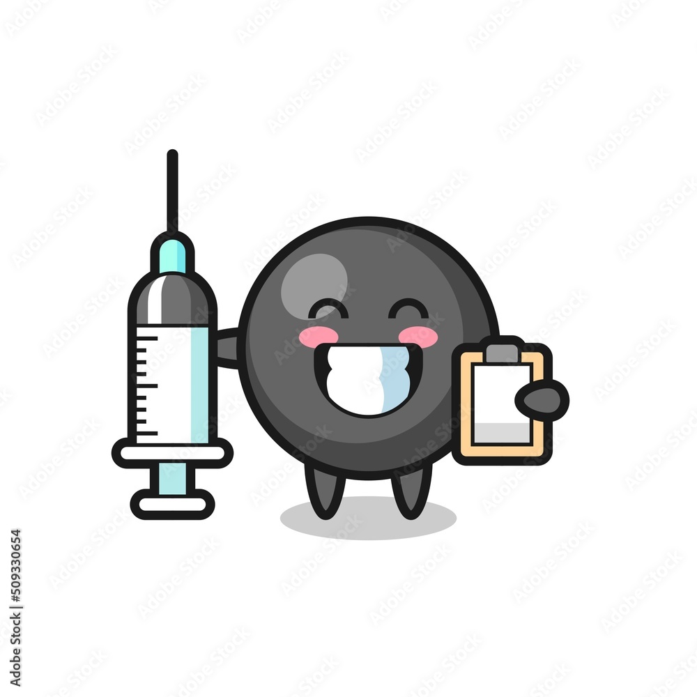 Mascot Illustration of dot symbol as a doctor Mascot Illustration of dot symbol as a doctor