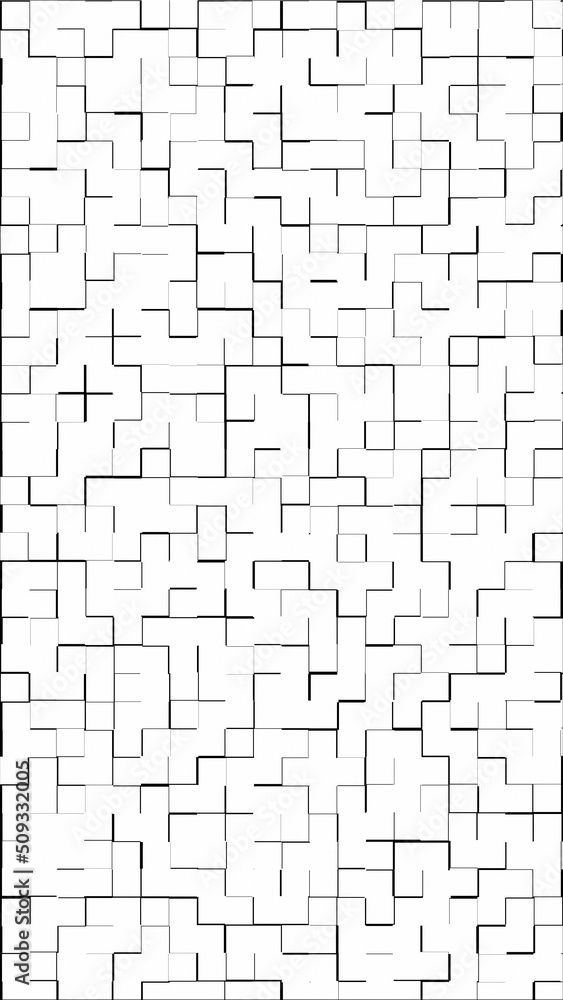 Black puzzle lines on white background Black puzzle lines on white background
