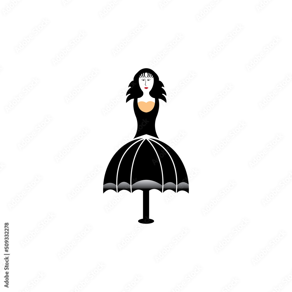 Fototapeta premium fashion logo illustration woman vector abstract