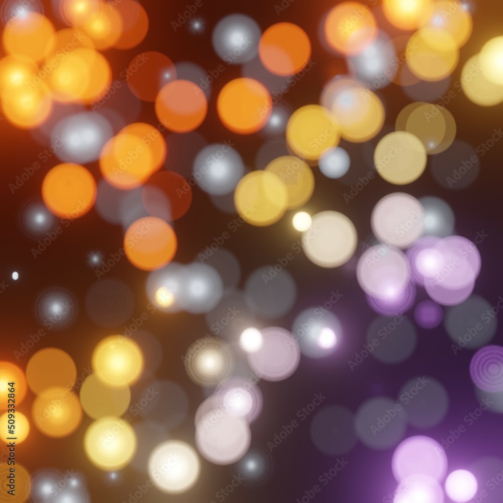 Obraz premium Bokeh White Gloden orange Gradient Abstract of bokeh purple pastel background