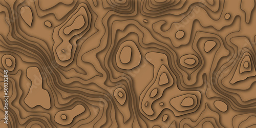 Sand Seamless Topographic Landscape Background. Wavy Relief Illustration Texture.Abstract background with waves. Abstract papercut and multi layer cutout geometric pattern on vector.