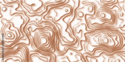 Sand Seamless Topographic Landscape Background. Wavy Relief Illustration Texture.Abstract background with waves. Abstract papercut and multi layer cutout geometric pattern on vector.
