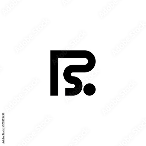 initials PS SP logo graphic design template vector