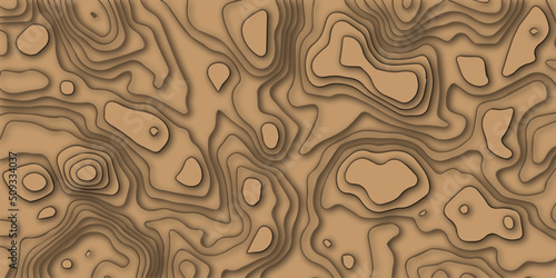 Sand Seamless Topographic Landscape Background. Wavy Relief Illustration Texture.Abstract background with waves. Abstract papercut and multi layer cutout geometric pattern on vector.