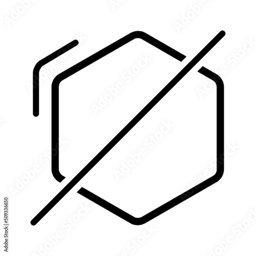 Black line icon for Unwanted  Icon
