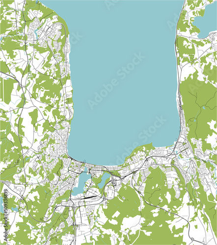 map of the city of Jonkoping, Sweden photo