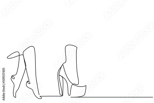 a woman wearing high heels and her feet are uncomfortable