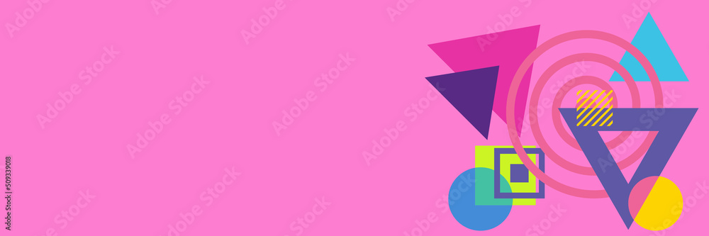 Fototapeta premium illustration - abstract figures of different colors in different combinations 