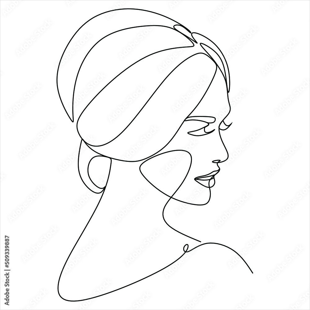 Continuous line Surreal Faces, drawing set faces and hairstyles, fashion concept, minimalist female beauty, vector illustration. Contemporary portrait Continuous line Surreal Faces, drawing set faces and hairstyles, fashion concept, minimalist female beauty, vector illustration. Contemporary portrait