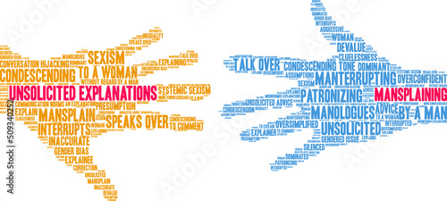 Unsolicited Explanations word cloud on a white background. 