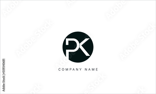 KP, PK Abstract Letters Logo Monogram