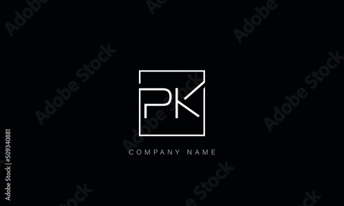 KP, PK Abstract Letters Logo Monogram