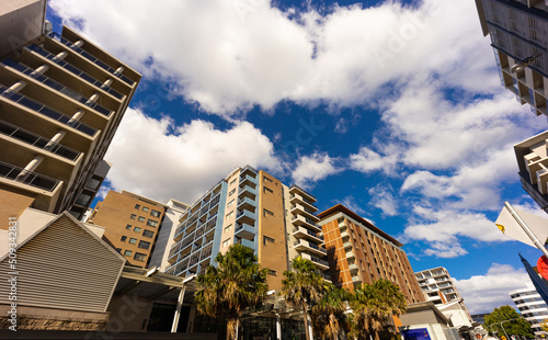 Photography Residential high rise apartment building in inner Sydney suburb NSW Australia