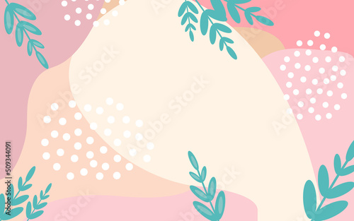pastel pattern with leaves and stains