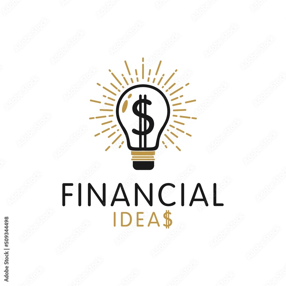 Simple Light Bulb and Dollar Currency Logo For Bank Finance Business Idea Logo Vector Design Simple Light Bulb and Dollar Currency Logo For Bank Finance Business Idea Logo Vector Design