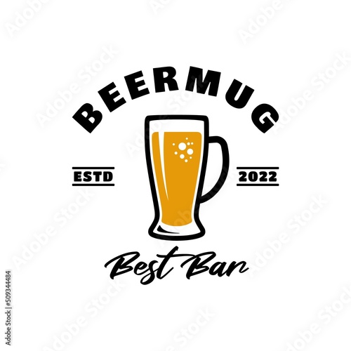 Simple Mug beer ale logo design