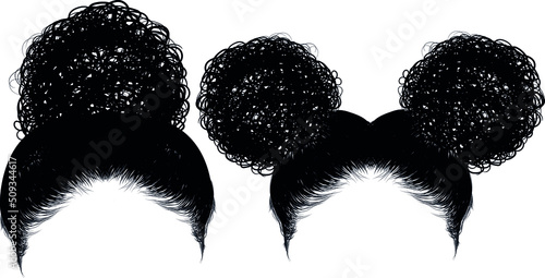 Afro puff hair
