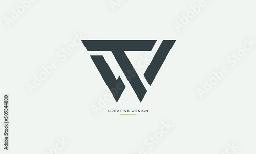Foto TW, WT Abstract Initial Letters Luxury Logo monogram
