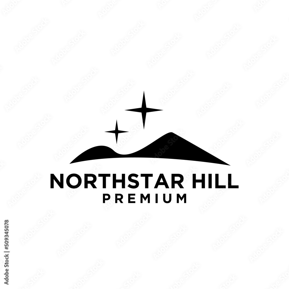 north star hill logo icon design north star hill logo icon design