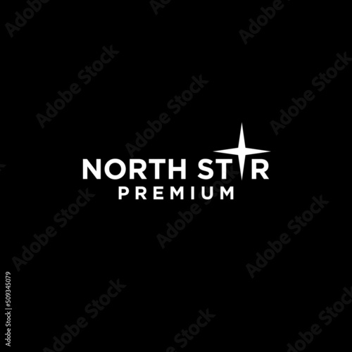 north star letter logo with star icon design