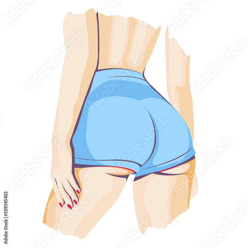 Slender woman in underwear. Vector illustration of women's underwear, isolated on a white background.