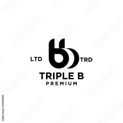 Triple B bbb Letter Logo icon design
