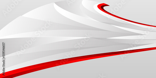 Modern red and white background vector