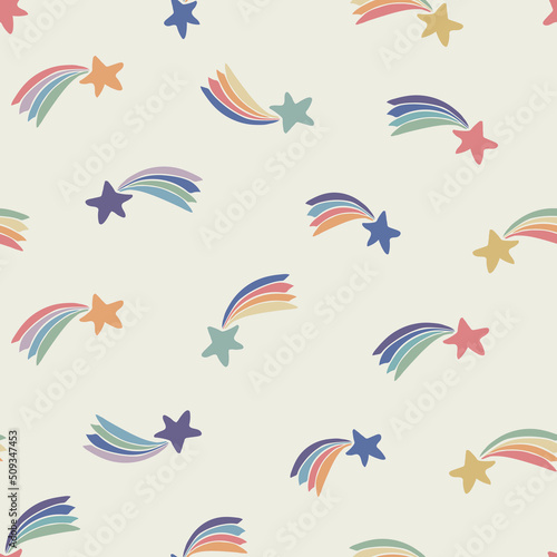 Stars simple vector seamless pattern