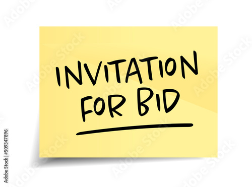 Invitation for bid © Brad Pict