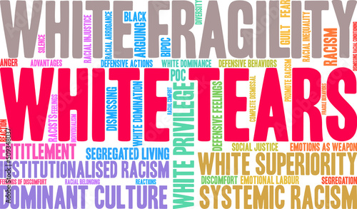 White Tears Word cloud on a white background. 