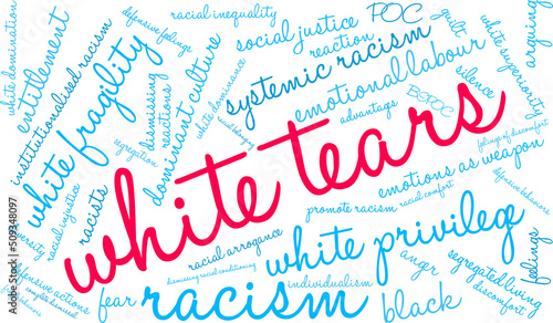 White Tears Word cloud on a white background. 