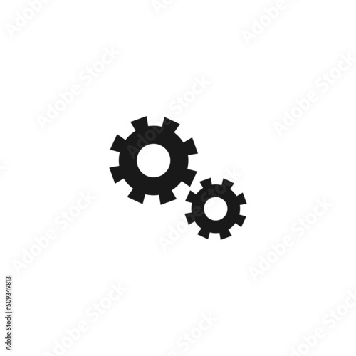 Gears, cogs, settings, processing vector icon