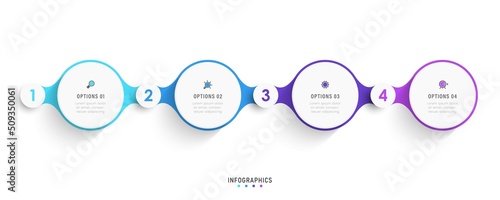 Vector Infographic label design template with icons and 4 options or steps. Can be used for process diagram, presentations, workflow layout, banner, flow chart, info graph.