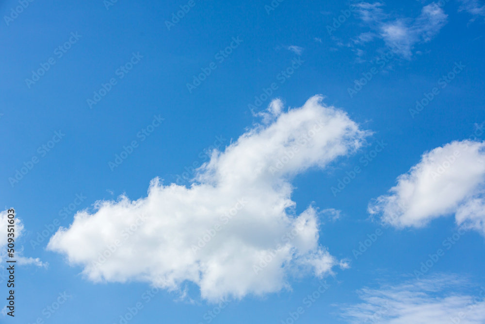 Blue sky with clouds background. Sky daylight. Natural sky composition.