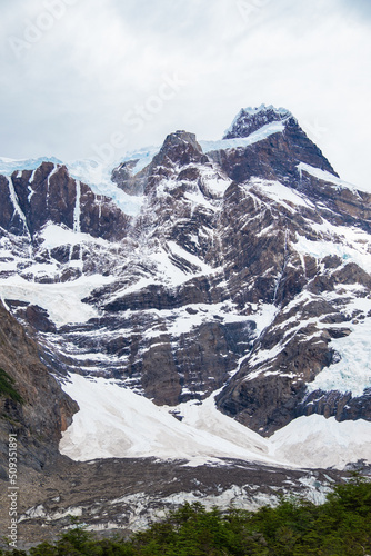Glacier Frances, French Valley, Torres del Paine National Park in Chile