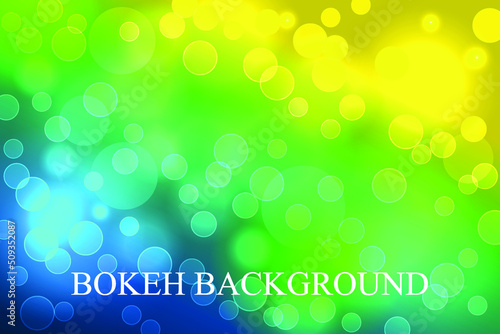 Multicolored shimmering bokeh background. Defocused blurry light. Abstract vector background.