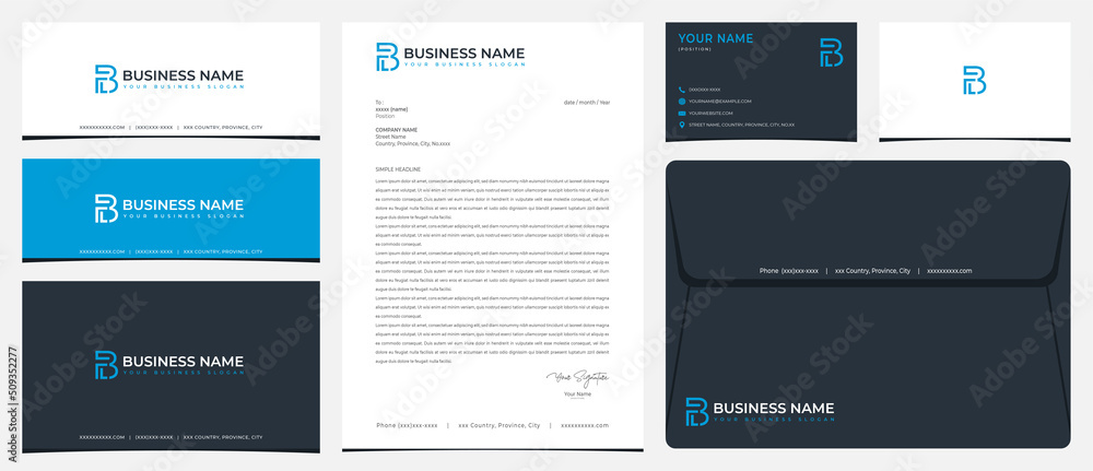 BFL logo with stationery, business cards and social media banner designs BFL logo with stationery, business cards and social media banner designs