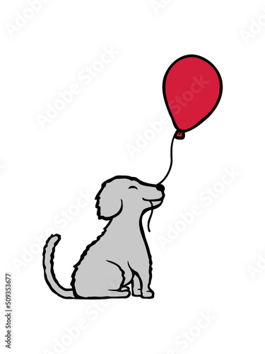 Luftballon Hund cool sitzend 