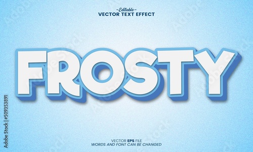 Frosty snow style 3d text effects