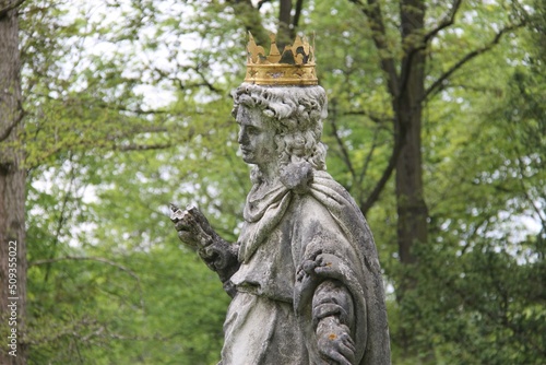 A statue in the garden of Konopiste Castle, Czech Republic