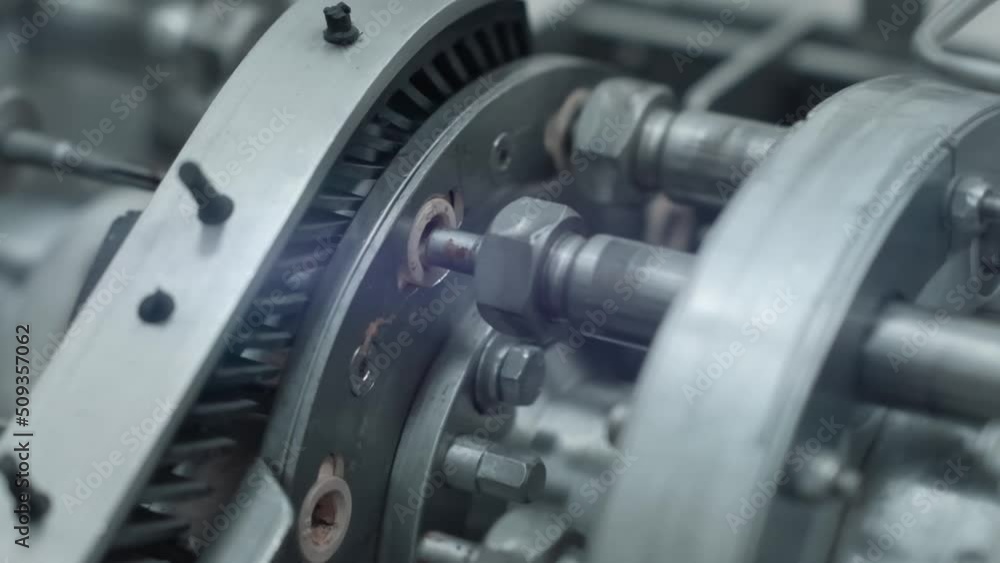 technology and automation close up. machine parts close-up technology and automation close up. machine parts close-up