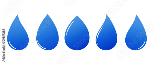 Water drop icons collection. Design elements. Vecto illustration for design and print