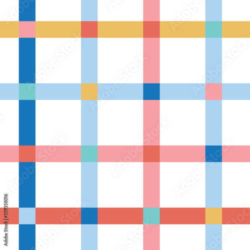 Seamless Repeat Pattern Modern Multi Color Check Mix Graphic Bold Pattern