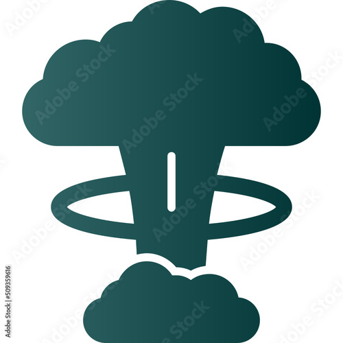 Obraz na płótnie Nuclear Explosion Icon w salonie